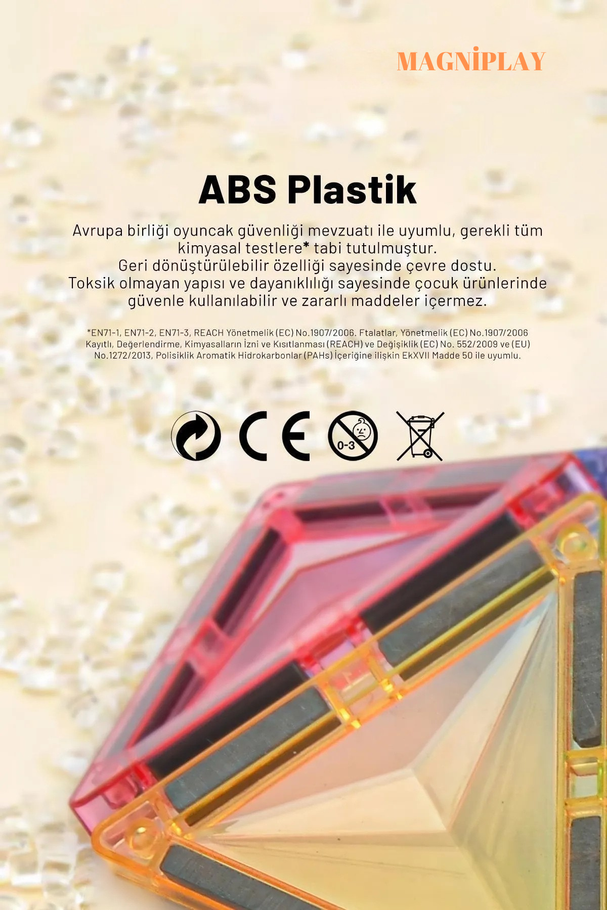 MAGNİPLAY EĞİTİCİ RENKLİ PARÇALAR